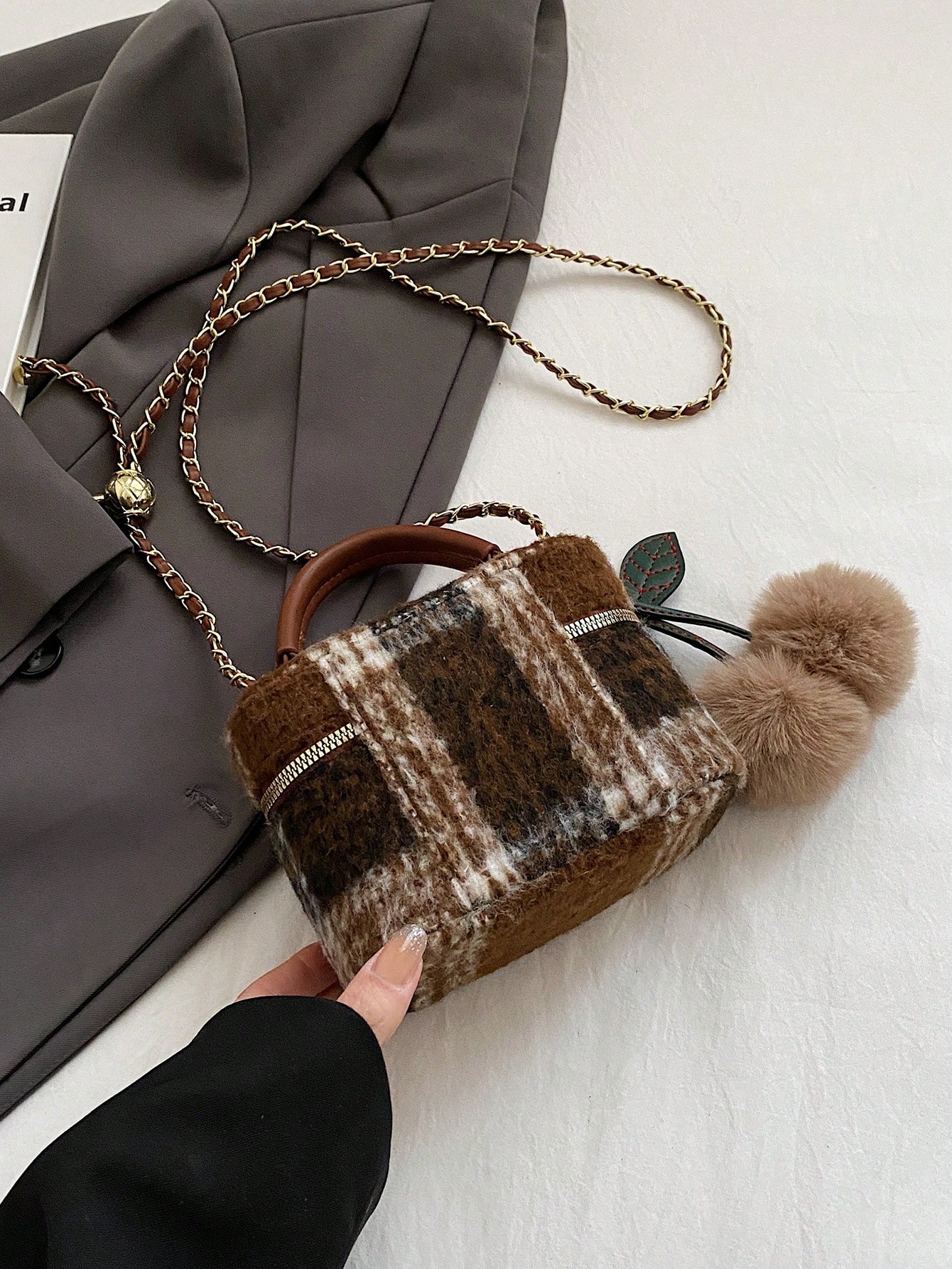 حقيبة جديدة خاصة جدًا للخريف/الشتاء، حقيبة بنية فر...