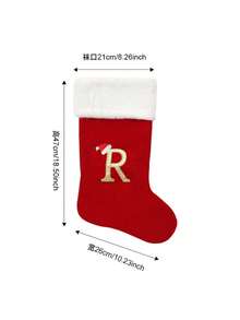 Large Christmas Stocking, Christmas Decoration English Letter Small Pendant, Letter Socks, Cartoon Gift Bag For Children
