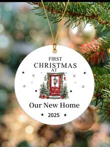 First Christmas In Our New Home 2025, Christmas New Home Ornament, Christmas Tree Hanging Decorations, Housewarming Gifts For New House Couples, Gifts For Newlywed Couples, Moving House Gift For Family Friends Home Decor Christmas Decorations Room Decor