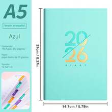 2025-2026 年每周和每月计划笔记本，8*6 英寸，204 页，螺旋装订每日计划整理器，提高工作效率，适合返校和办公室 - A5 - 查看 46