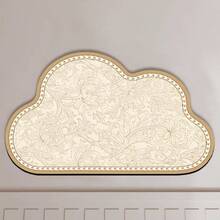 1/3件套浴室防滑吸水垫，云朵花卉图案硅胶浴室垫套装，U型马桶垫和底座垫，2.5毫米厚，浴室厨房装饰圣诞装饰厨房地毯