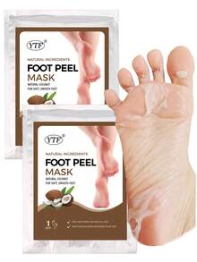 5 Pairs Foot Peel Mask For Dry Cracked Feet – Peeling Mask Removes Dead Skin And Calluses - Coconut Exfoliating For Soft Feet, Repair Rough Heels Soft Smooth Touch Spa Experience At Home