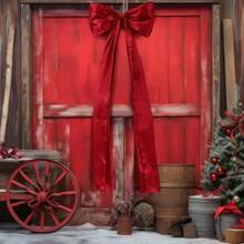 1 Stück 20 x 47 Zoll (ca. 50,8 x 119,2 cm) Weihnachtsbaum Dekoration, weinrote Schleife, Oversized Satinschleife Dekoration, Weihnachtsbaum Dekoration für Zuhause, Kranz, Wand, Geburtstag, Hochzeit, Verlobung, Junggesellenabschied, Weihnachtsdekoration, Winterraumdekoration