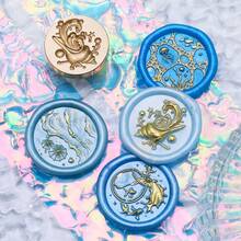 Ocean Embossed Wax Seal Stamp - Perfect For Love Letters, Invitations, Holiday Cards, Journals, Scrapbooking, DIY Crafts