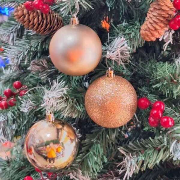 Kit Bolas Enfeite Bolinhas De Árvore De Natal 7cm/8cm  Para Decoração Natalina