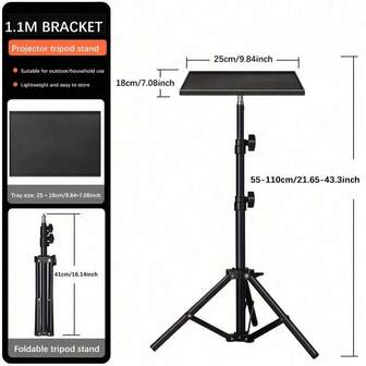 Universal Projector Tripod With Tray, Adjustable Aluminum Alloy Stand, Suitable For HY300, HY320, HY320mini And Various Projectors, Cameras, Phones, Tablets, Laptops,For School Supplies,Back To School