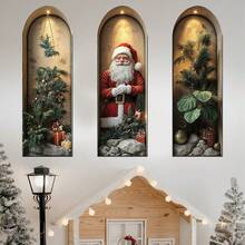 3pcs Set Nordic Green Plant Theme Faux Arch Window Stickers. Self-Adhesive Removable Decorative Decals, Suitable For Christmas, Halloween, Thanksgiving, Valentine's Day, Spring Festival, Easter, New Year, Independence Day And Other Holidays, Applicable To Party, Office, Home, Living Room, Bedroom, Bathroom, Kitchen, Garden, Room, House And Other Scenarios, Applicable To Party, Office, Home, Living Room, Bedroom, Bathroom, Kitchen, Garden, Room, House And Other Room Decorations Christmas Decoration XMAS Decor Christmas Tree Gift Decor Thanksgiving Wedding Home Decor Home Decor Fall Decor Autumn Decor Birthday Decorations For Gifts Party Supplies Indoor Holiday Festival Decor Halloween Decor Wall Decor Halloween Ornaments Christmas Decoration XMAS Decor Christmas Tree Gift Decor Thanksgiving Wedding Home Decor Home Decor Fall Decor Autumn Decor Birthday Decorations For Gifts Party Supplies Indoor Holiday Festival Decor Halloween Decor Wall Decor Halloween Ornaments