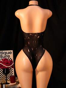 Lingerie sexy para mulheres, lingerie arrastão travessa, body, roupas de pelúcia, malha transparente, erótica