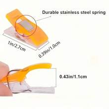 Stainless Steel Spring Thread Clips (20-Pack): Multiple Colors For Diverse Handicraft Scenarios, Universal For Quilting, Book Binding & Handicraft Projects, Durable & Wear-Resistant Stainless Steel Material - 20件 - 查看 5