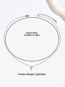 1 pieza Delicado y pequeño collar con cruz dorada, collar artístico y versátil tipo gargantilla para resaltar la elegancia y el gusto único del cuello - Amarillo Oro - Ver 11
