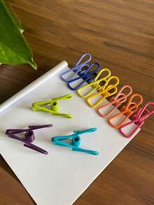 Random - Colored Multifunctional Clips, Durable Spring Clamps With Strong Grip, Packaging Bag Clips, Chip Clips, Coated Clips For Sealing Packages, Versatile Organizers For Securing Papers, Sealing Snack Bags, Tool Clips For Kitchen Camping Picnic Bbq,Organizing Crafts & Home Essentials,Ideal For Office, Kitchen, Diy Projects & Tidy Enthusiasts Seeking Efficient Clutter Management - Multicolor - View 7