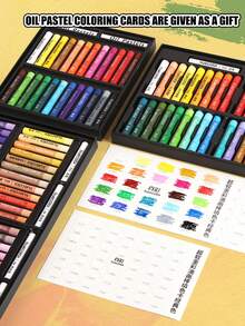 1 套超柔软重彩油画棒，适合美术生，DIY 油画软蜡笔，48 色和 36 色马卡龙莫兰迪绘画笔，艺术创作绘画工具套装