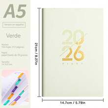 2025-2026 年每周和每月计划笔记本，8*6 英寸，204 页，螺旋装订每日计划整理器，提高工作效率，适合返校和办公室 - A5 - 查看 23