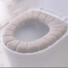 1pcs O-Shaped Knitted Toilet Seat For All Seasons, Washable Toilet Seat, Toilet Seat Cover, Elastic And Thickened Toilet Seat Washer