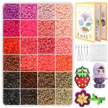 10,000 件保险丝珠套件，24 色盒装，各种图案参考说明，钥匙扣环，方形钉板，生日、毕业典礼、情人节、万圣节派对礼物，2.6 毫米多色保险丝珠补充包