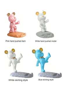 1pc Cute Bear Shape Phone Stand Decoration, Compatible With Both Mobile Phone And Tablet, Suitable For Desk, Bedside, Living Room, Study, Bedroom, Gift, Etc. Birthday Gifts Graduation