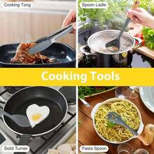 Kitchen Utensil Set, 33PCS Silicone Cooking Utensils Set With Wooden Handle, Non-Stick Cooking Spoons Utensil Sets, Silicone Kitchen Utensils Set, Heat Resistant Kitchen Tools, Heat Resistant Set