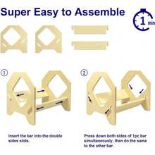 Desktop Bookshelf, Stackable Book Organizer With Handle, Storage Rack For CD/Magazine/File Folder, Portable Small Bookshelf For Study, Living Room, Kid's Room, No Nails, Medium Size