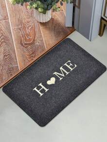 Entrance Door Mat, Dirt And Mud Scraping Mat, Wear-Resistant Door Mat, Garden Door Mat, Dirty Imitation Door Mat, Embroidery Process, Simple Door Mat, Beautiful And Fashionable, TPR Bottom Durable And Practical Floor Mat - Dark Grey - View 2