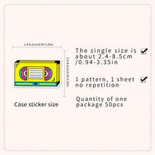 50pcs/Pack 80s Cartoon Retro Graffiti Stickers, Reusable Stickers Suitable For Holidays Decoration (Halloween, Christmas, Easter), DIY On Water Bottles, Laptops, Skateboards, Vibrant Aesthetic Graffiti Set For Journals, Scrapbooks, Party Supplies, Great For Winter, New Year