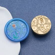 Ocean Embossed Wax Seal Stamp - Perfect For Love Letters, Invitations, Holiday Cards, Journals, Scrapbooking, DIY Crafts