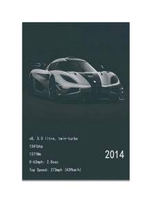 1/6 件装饰艺术风格超级跑车海报套装，高性能赛车墙面艺术，优质纸质印刷，适用于家居装饰、卧室、餐厅、工作室、客厅，无框 - 彩色 - 查看 16