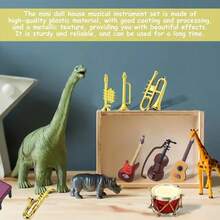 11pcs 1:12 Scale Classical Musical Instrument Model Set - Miniature Resin Piano, Guitar, Violin, Saxophone Models, Suitable For Christmas Party Decor, Creative Display Cabinet, Shooting Props, Dollhouse And Collection Decoration - Resin Models For Dollhouse Home Decor, No Electricity Required, Musical Decor, Playful Design, Detailed Craftsmanship, Mini DIY Components - Multicolor - View 8