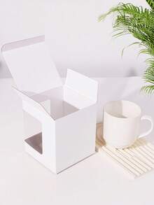 12/6/2pcs Mug Gift Box, Coffee Cup Blank Packaging Box, Suitable For Sublimation Printing, 11oz, 12oz, 15oz Blank Ceramic Coffee Mug Gift Box (White) - White - View 9
