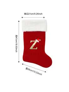 Large Christmas Stocking, Christmas Decoration English Letter Small Pendant, Letter Socks, Cartoon Gift Bag For Children