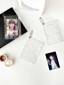 Bolsa de exhibición mini elegante - PVC transparente, almacenamiento a prueba de polvo con cierre de cremallera para bolso de mujer, bolsa transparente con llavero, soporte para insignia, estuche de almacenamiento y exhibición de colgante, protector de tarjeta, bolsa de almacenamiento de joyas, bolsa de almacenamiento de insignia, bolsa de almacenamiento de colgante, soporte para fotos y insignias de PVC con cremallera - Bolsa de almacenamiento multifuncional - Multicolor - Ver 8