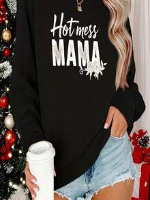 Women's Floral Printed Sweatshirt - Cozy Fall/Winter Pullover, Long Sleeves, Crew Neck, Casual, Perfect For Halloween Party Outfits, Everyday Fall Fashion And Fall/Winter Outfits, Playful Design, Soft Fabric, Comfortable Material, Fashion Apparel