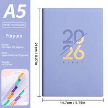 2025-2026 年每周和每月计划笔记本，8*6 英寸，204 页，螺旋装订每日计划整理器，提高工作效率，适合返校和办公室 - A5 - 查看 28