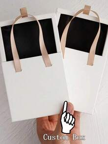 Paper Box Custom Jewelry Drawer Box Tote 10*10*3.5cm Personalized Logo Necklace Earrings Ring Jewelry Packaging Box Bulk