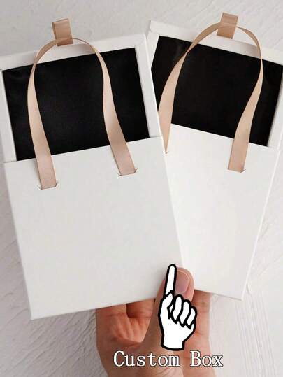 Paper Box Custom Jewelry Drawer Box Tote 10*10*3.5cm Personalized Logo Necklace Earrings Ring Jewelry Packaging Box Bulk