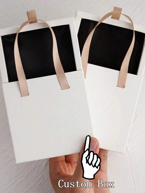 Caja de papel personalizada, caja de cajón de joyería, bolso de 10*10*3.5cm, caja de empaque de joyería con logotipo personalizado para collares, aretes, anillos, a granel