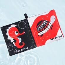 1pc High Contrast Baby Cloth Book, Animals Insects Cognition Soft Books Infant Crib Toys Early Educational Toy