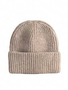 1 قطعة قبعة محبوكة من شعر الأرنب للنساء في فصلي الخريف والشتاء، قبعات محبوكة دافئة بأذرع للأذن للرجال، قبعة دافئة ذات نسيج فاخر للتزلج في الهواء الطلق، قبعة بلون واحد عصرية وبسيطة بتصميم كبير