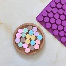 1pc Mini Cylinder Shaped Silicone Chocolate Mold, Candy, Chocolate, Cookie, Ice Cube, Homemade Baking Tool - Purple - View 2