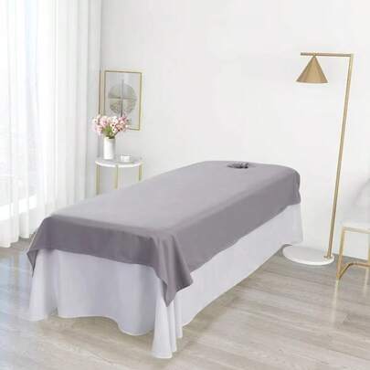 1 pieza Sábana de cama de masaje de salón de algodón suave y amigable con la piel, funda de ropa de cama de spa