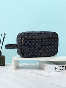 Nueva bolsa de tocador con estampado floral portátil, organizador de viaje de negocios, bolsa de maquillaje de gran capacidad para llevar en la mano, adecuada para el trabajo, los viajes, compacta y conveniente de transportar