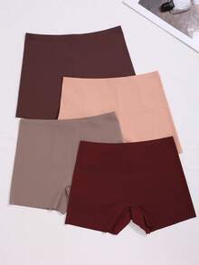 4 件裝無縫平角內褲,柔軟舒適低腰內褲