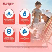 MaryRuth Organics Liquid Morning Multivitamin Essentials+ | Vitamin A C D E B6 B12 Biotin Zinc, Mens Womens Multivitamin, Immune Support, Beauty | Sugar Free | Vitamins For Ages 1+ | Vegan | 32 Fl Oz - Flavor NameA - 查看 6