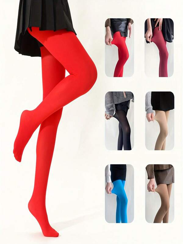 1 Pair Of Women's Knee-Length Leggings, Freely Cut-Out High-Elasticity Leggings, Versatile Autumn And Winter Commuting Leggings, Suitable For Daily Party Wear