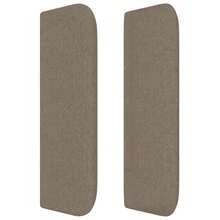 vidaXL Headboard With Edges 93x16x78/88 Cm Fabric Taupe