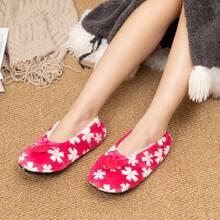 2025 New Coral Fleece Printed Women's Soft Bottom Winter Shoes, Anti-Slip Molded Sole Design, Warm And Comfortable Carpet Slippers