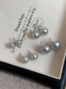 1 Pair Of Exquisite And Luxurious Temperament High Level Sense Small And Versatile Pink Mermaid Pearl Earrings, Suitable For Daily Wear - Pink - View 10