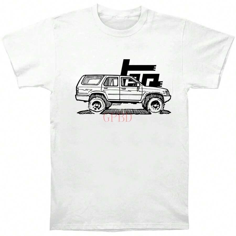 Men Tshirt 2nd Gen 4Runner TRD Unisex T Shirt Women T-Shirt Tees Top - 白色 - 查看 1