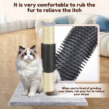 EFAN 80 CM Tall Pet Cat Scratching Board, Entertainment Toy For Cat, With Hemp Rope And Soft, Smooth Plush Covering, Vertical Scratching [Fully Extended], Modern And Stable Design, Specially Designed For Cats. - 80cm - View 5
