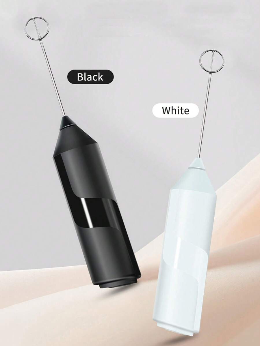 1 Set Handheld Milk Frother With 2 Detachable Milk Frother Heads, Powerful Milk Frother