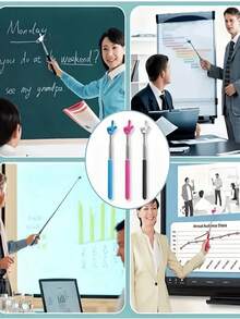 1 قطعة / 3 قطع / 6 قطع عصا إشارة للقراءة قابلة للسحب، عصا إشارة للتدريس قابلة للسحب، عصا خاصة للمعلم لتوجيه القراءة والسبورة والبيانو، عصا قراءة للمنزل والمكتب والمدرسة والرسم والطلاب والأقلام والقرطاسية والأولاد والبنات ولوازم المدرسة وديكور عيد الهالوين